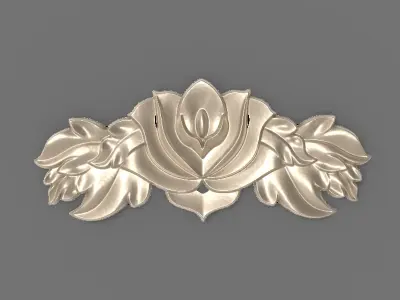 Floral Wood Carving for Furniture - 3 3D model