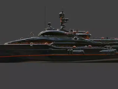 Halloween Edition Spooky Sport Yacht 3D Model 3D model