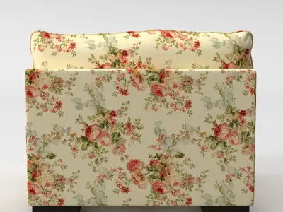 Floral Armchair 3D model