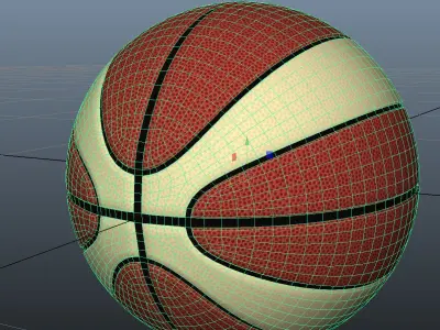 Basket Ball - Molten style Low-poly 3D model
