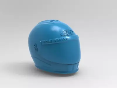 helmet ford classic car racing 3D print model