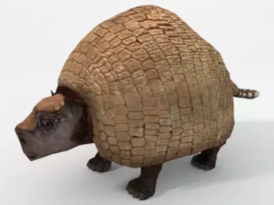 Gliptodonte armadillo Low-poly 3D model