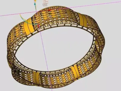 Amari Paisley Cuff 14gm 3D print model