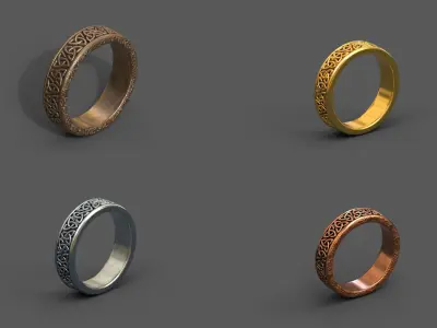High-Quality 3D Ring Model Pack 16 Low-poly 3D model