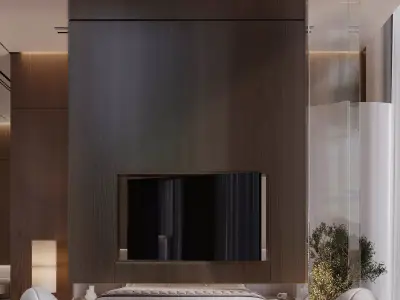 Modern Luxury Villa Bedroom Interior 3D Model MAX 3D model