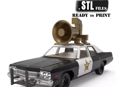 1974 Car Monaco Sedan with Police Package 3D print model