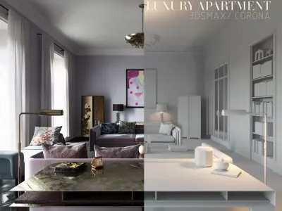 Luxury London Appartment Low-poly 3D model