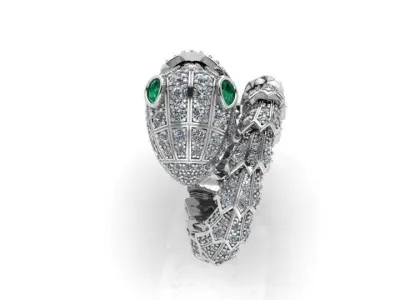Bvlgari Snake Serpent Ring  3D print model