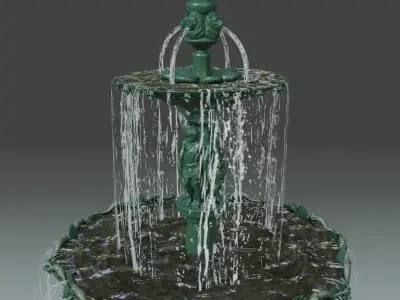 Pileta Ornamental de Tacna - Ornamental Pool of Tacna Low-poly 3D model