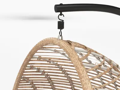 Belham Living Resin Wicker Chair 3D model