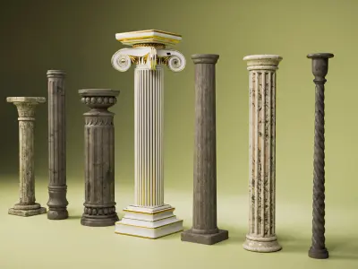  Architectural Column Collection 3D model