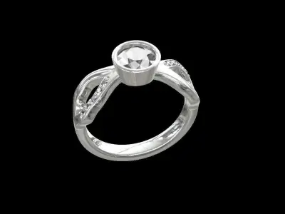RIngs engagement ring with diamonds Free 3D print model