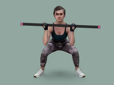 Stylized Fitness Character 3D model