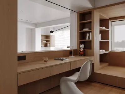 Modern living room dining room interior scenes 159 3D model