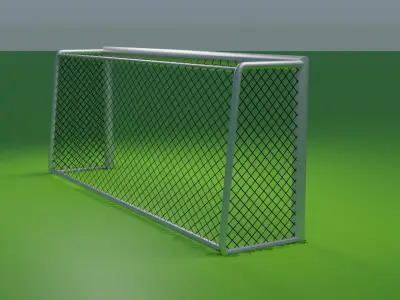 Soccer Goal Post Low-poly 3D model