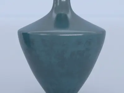 Ceramic Blue Vases 3D model