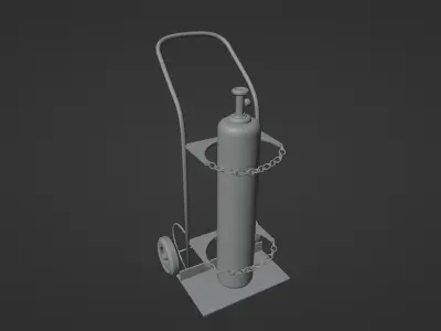 Gas Cylinder Low-poly 3D model