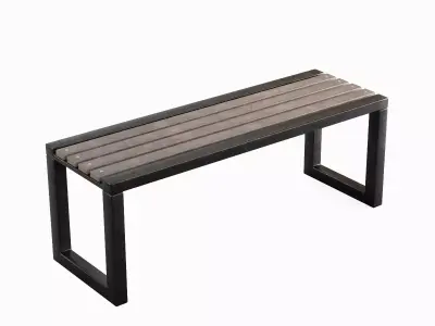 Outdoor Bench V 01 02 Low-poly 3D model