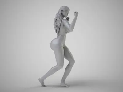 Boxer Girl 3D print model