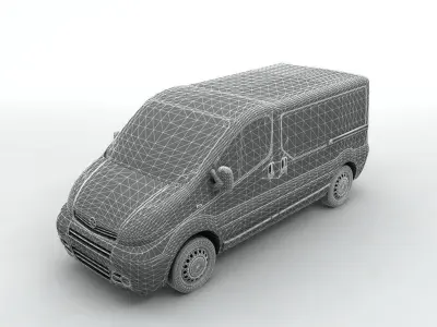 2007 Vivaro Utility Van Low-poly 3D model