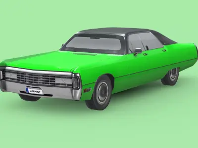 Chrysler Imperial LeBaron 4-door hardtop 1971 Low-poly 3D model
