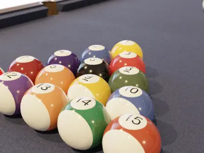 6ft Pool Table Low-poly 3D model