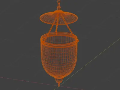 Antique Hanging Lamp Free 3D model