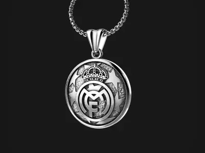 Real Madrid Necklace Campeone Champions League Pendant 3D print model