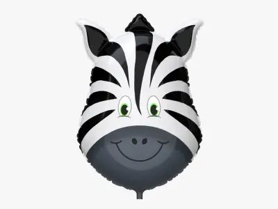Foil decoration balloon 05 Zebra 3D model