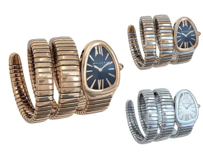 Bvlgari Serpenti watch Low-poly 3D model