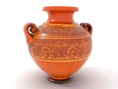 Elegant Terracotta Vase model pack Low-poly 3D model