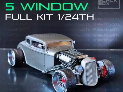 Hot Rod 5 window - Full Modelkit 1-24th 3D print model