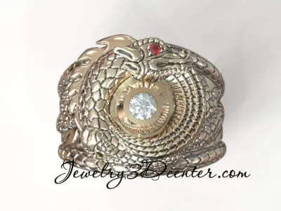 ring with dragon MR 75 3D print model