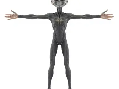 Alien Creature SciFi model pack Low-poly 3D model