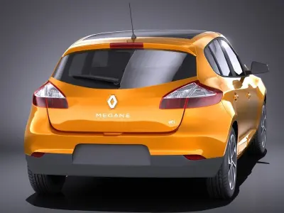 Renault Megane 5-door 2016 VRAY 3D model
