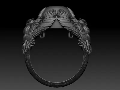 Owl Ring 3D print model 3D print model