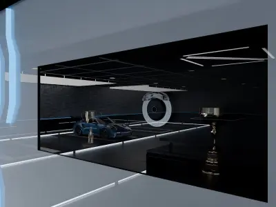 Neon Car Scene  3D model