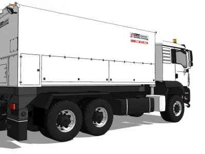 Epandeur STREUMASTER SW16MC sur porteur MAN TG 6x6 3D model