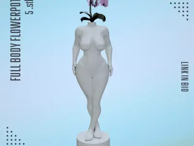 FLOWERPOT VESSEL ELEGANT TOUCH 05 Free 3D print model