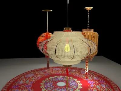 Chinese Red Lantern 3D model