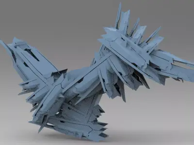 Cyberpunk dragon bike 7 3D model