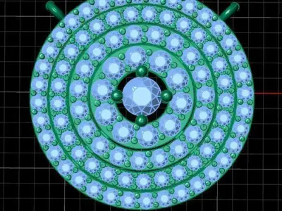 Round Diamond Pendant 3D print model