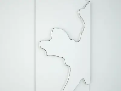 Teak Root Mirror 3D model