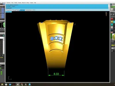 Luxury Round Gemstone Signet Ring for Men 3999 3D print model