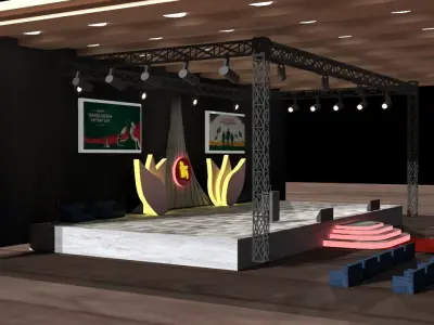 Indoor Stage model for Bangladesh Victory Day 3D model