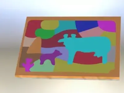  Cow puzzle Free 3D model