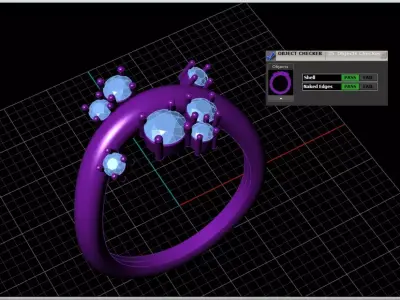 luxury female ring 3D print model