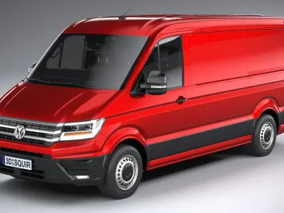 Volkswagen Crafter Medium Low Roof 2019 3D model