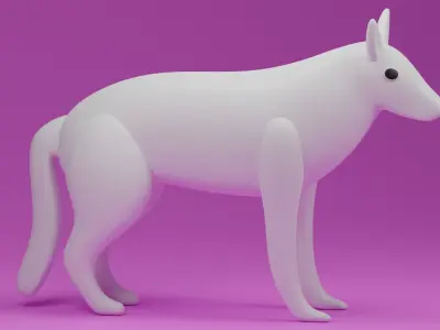 Cartoon German Shepherd Dog 1 3D model