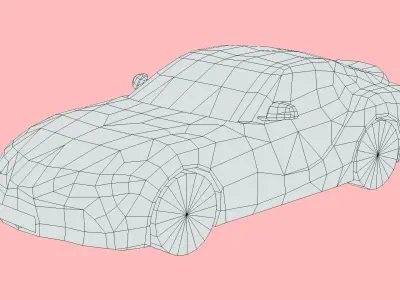 Toyota Supra 2020 Low-poly 3D model